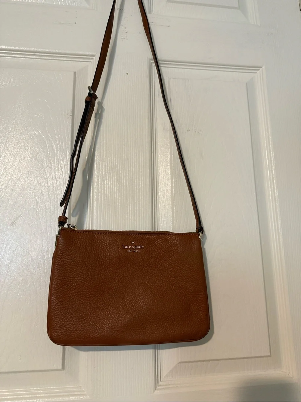 kate spade Brown Pebbled Leather Crossbody Bag